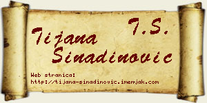 Tijana Sinadinović vizit kartica